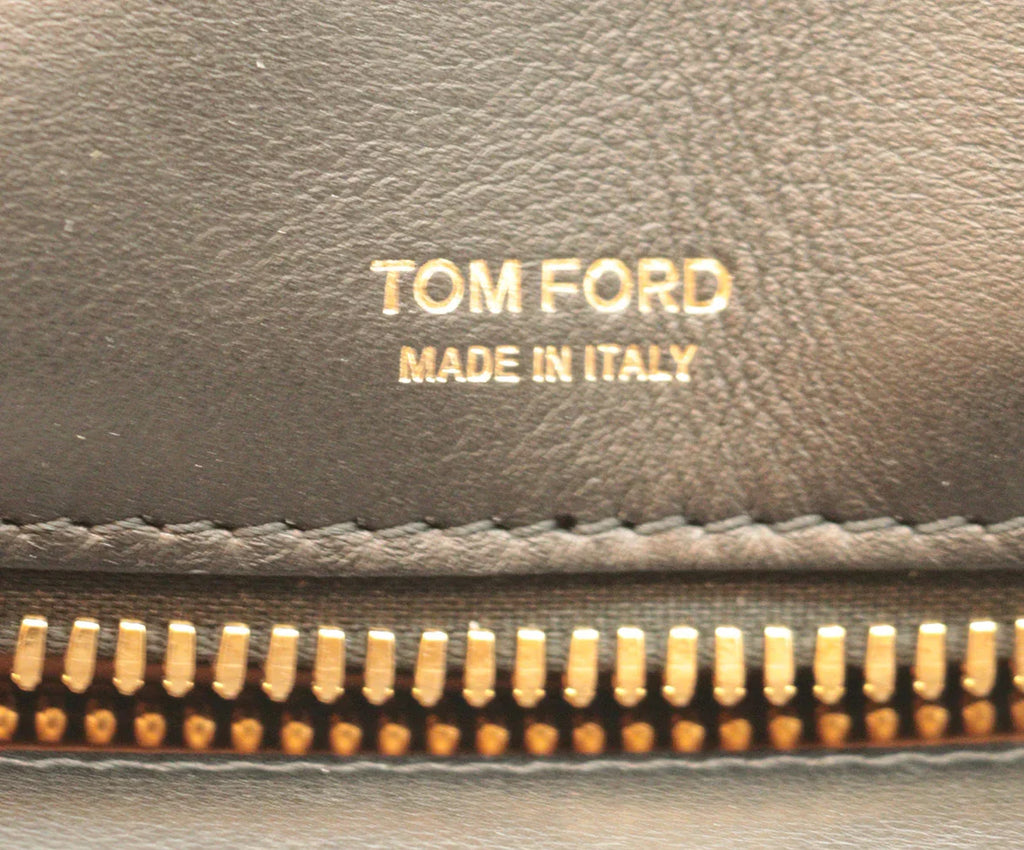 Tom Ford Black Leather Large Clutch - Michael's Consignment NYC