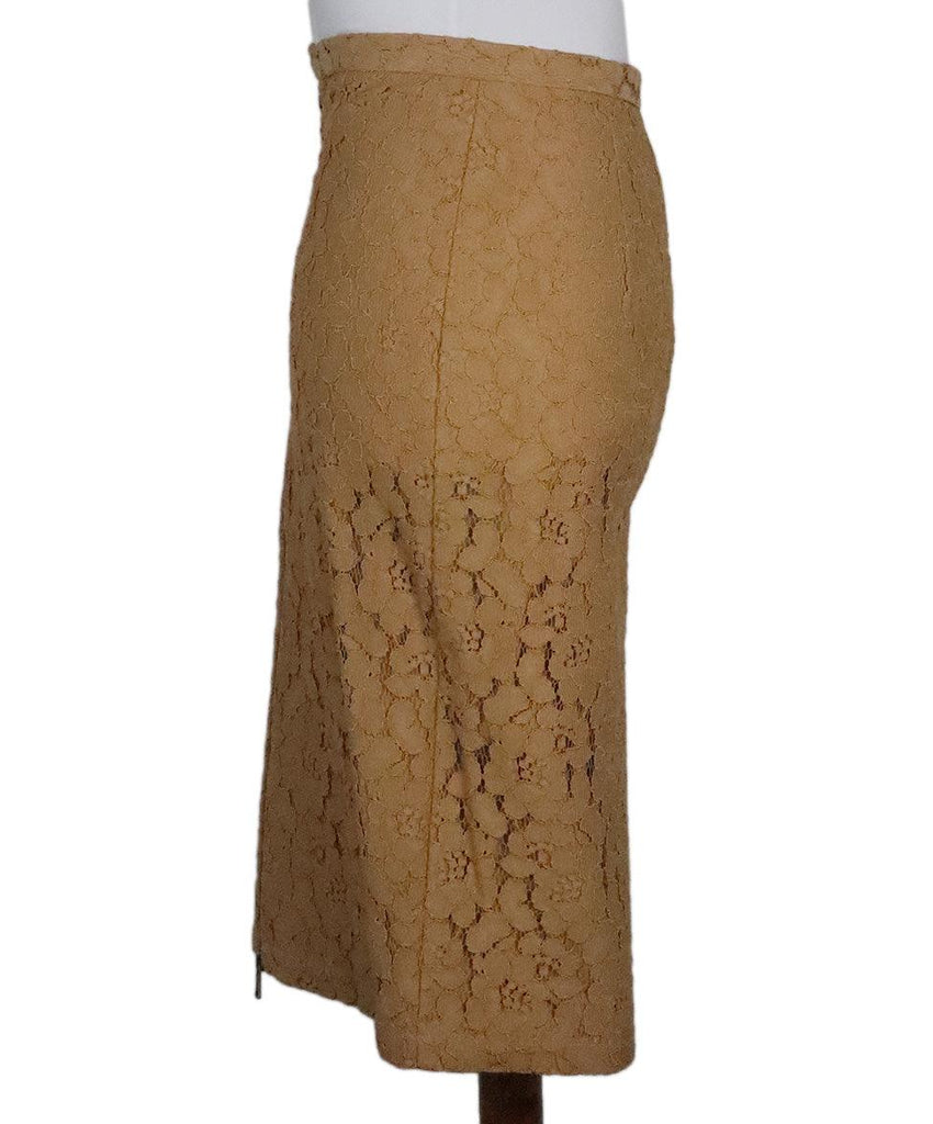 Tomas Maier Mustard Yellow Lace Skirt sz 4 - Michael's Consignment NYC