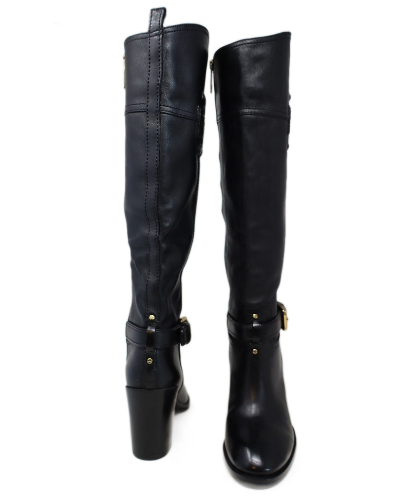 Tory Burch Black Leather Logo Boots 2