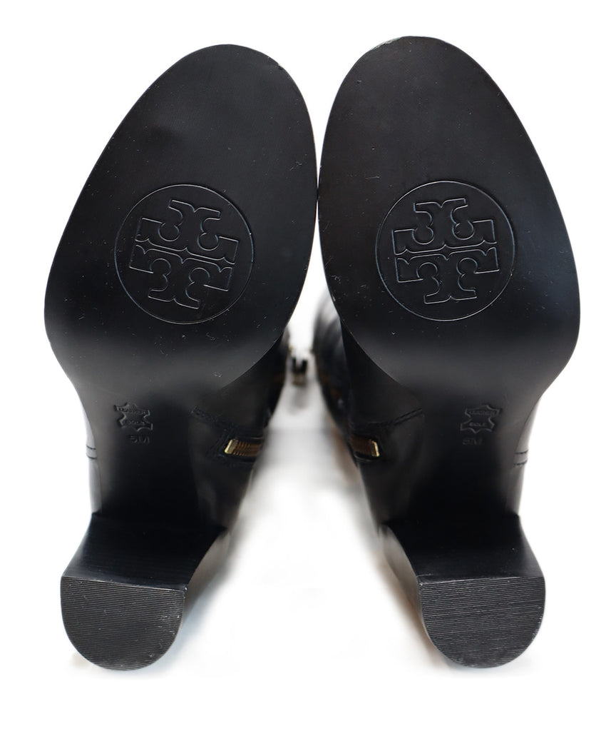 Tory Burch Black Leather Logo Boots 4