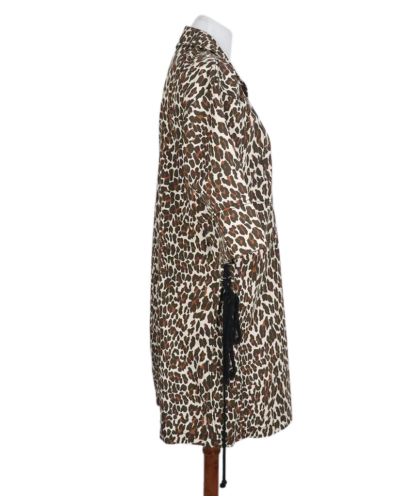 Tory Burch Brown Leopard Print Cotton Dress 1