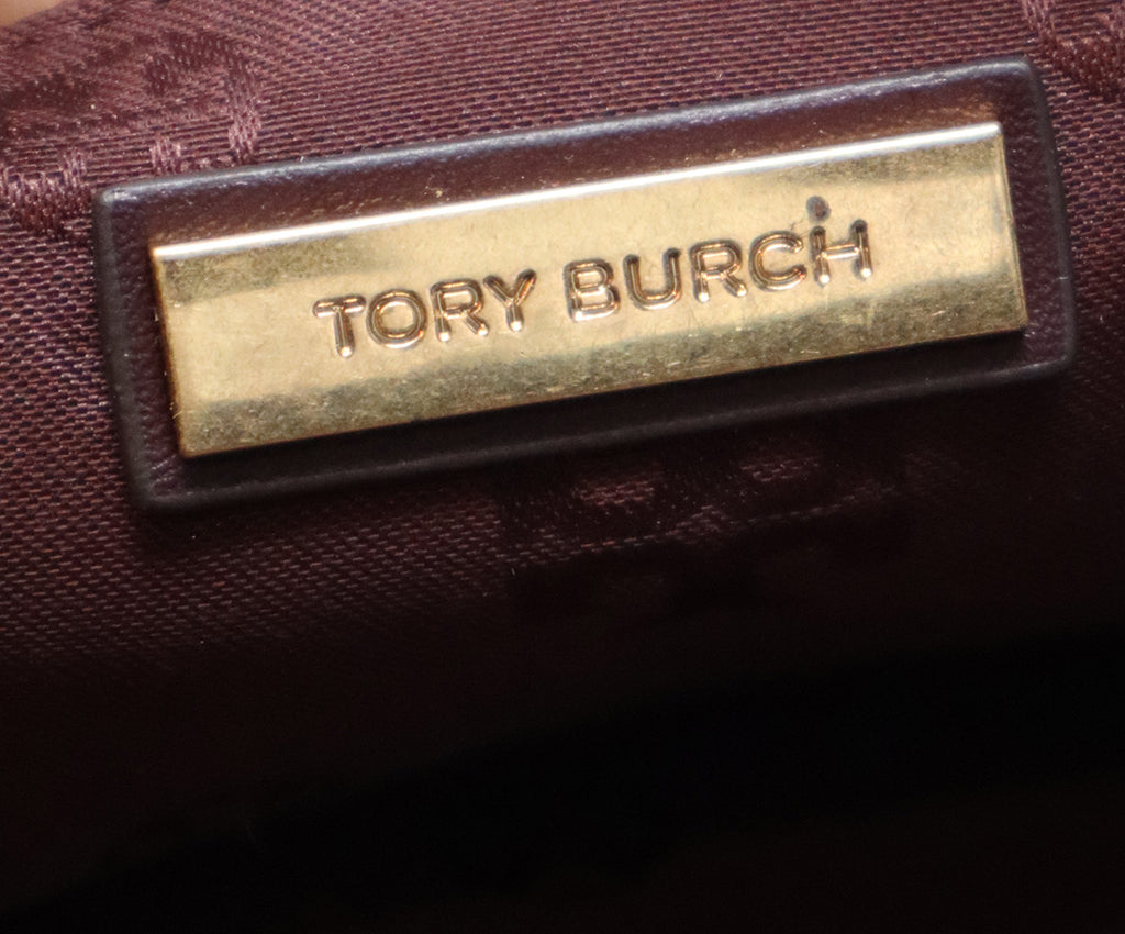 Tory Burch Burgundy Nylon & Leather Tote 6