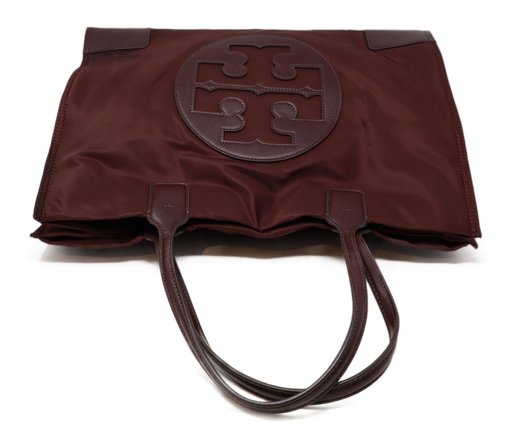 Tory Burch Burgundy Nylon & Leather Tote 4