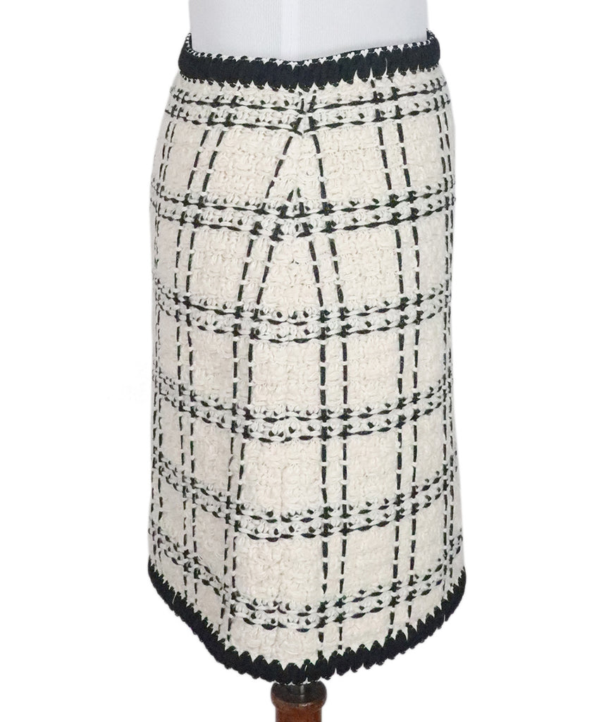 Tory Burch Ivory & Black Tweed Skirt 1