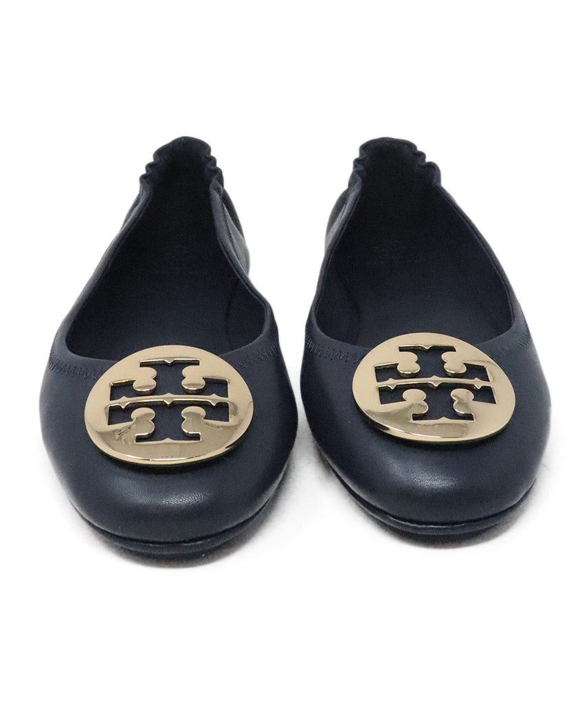 Tory Burch Navy Leather Flats 3