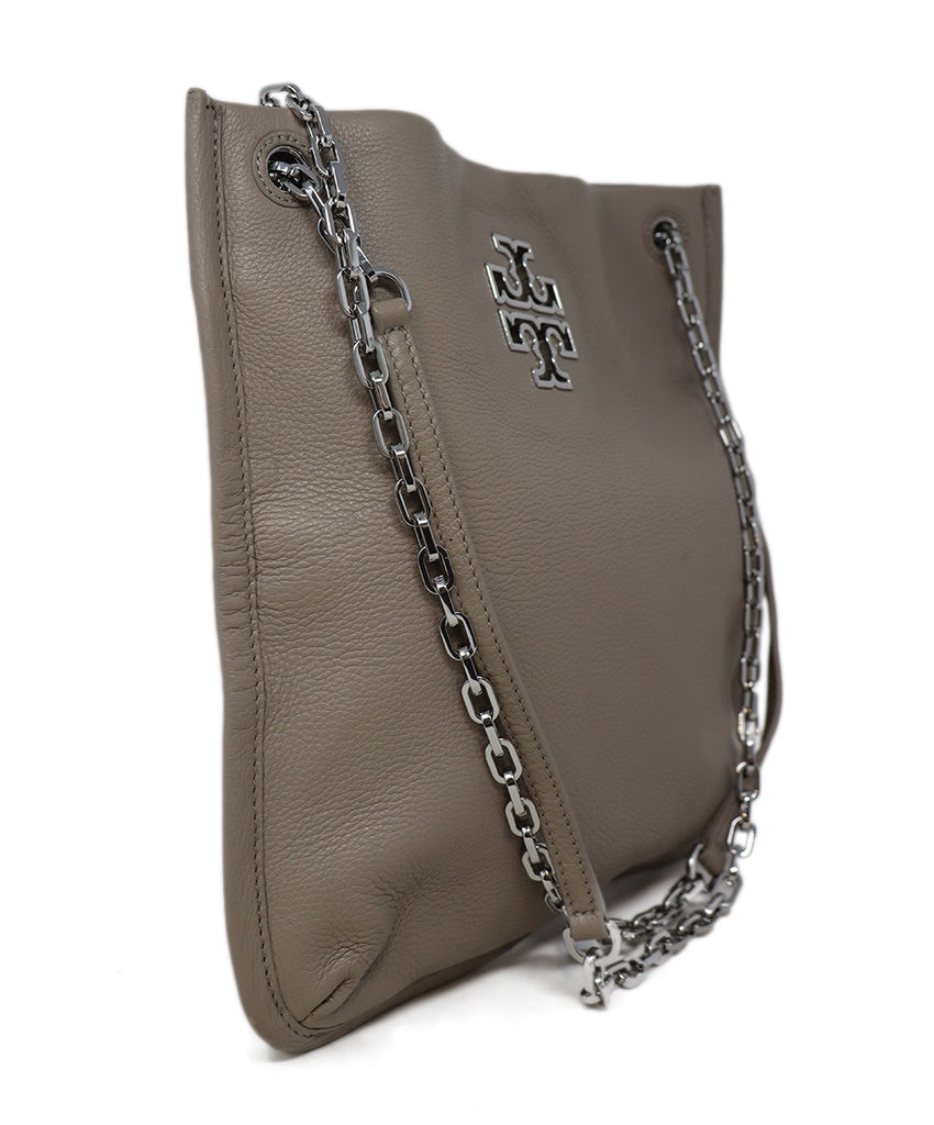 Tory Burch Taupe Leather Crossbody 1