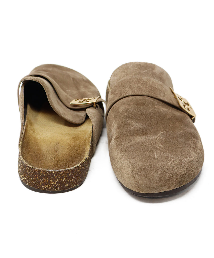 Tory Burch Taupe Suede Clogs 2