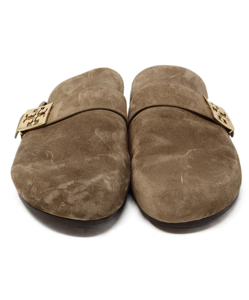 Tory Burch Taupe Suede Clogs 3