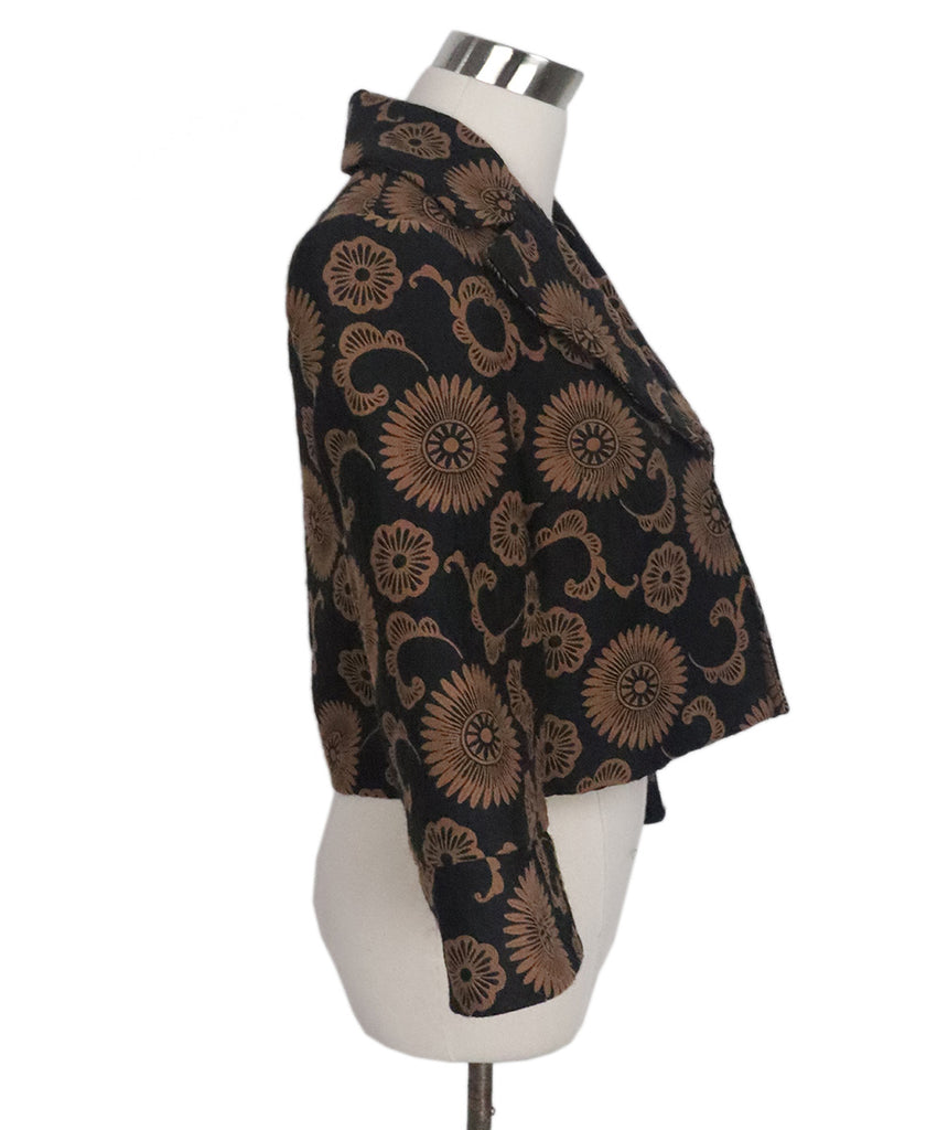 Turk Black & Brown Floral Wool Jacket 1