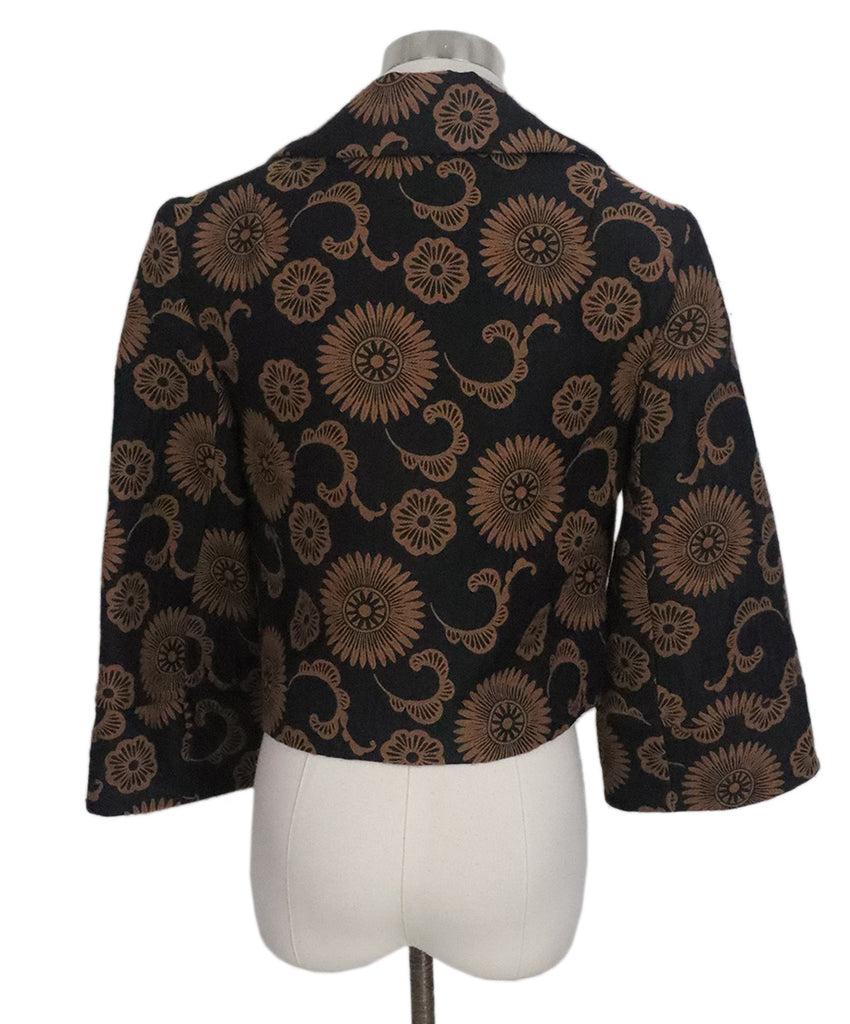 Turk Black & Brown Floral Wool Jacket 2