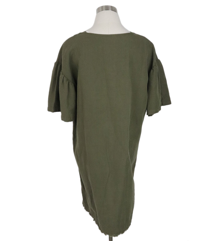 Ulla Johnson Olive Green Cotton Linen Dress 2