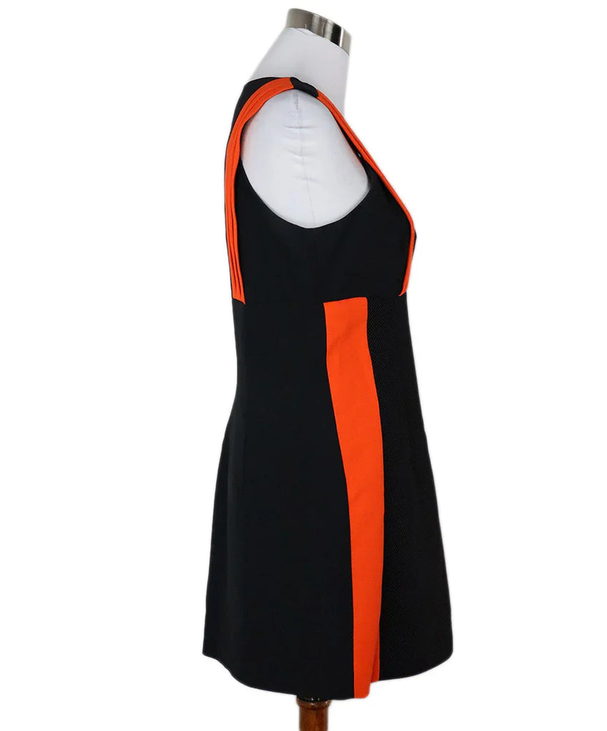 Ungaro Black Orange & Brown Dress sz 10 - Michael's Consignment NYC