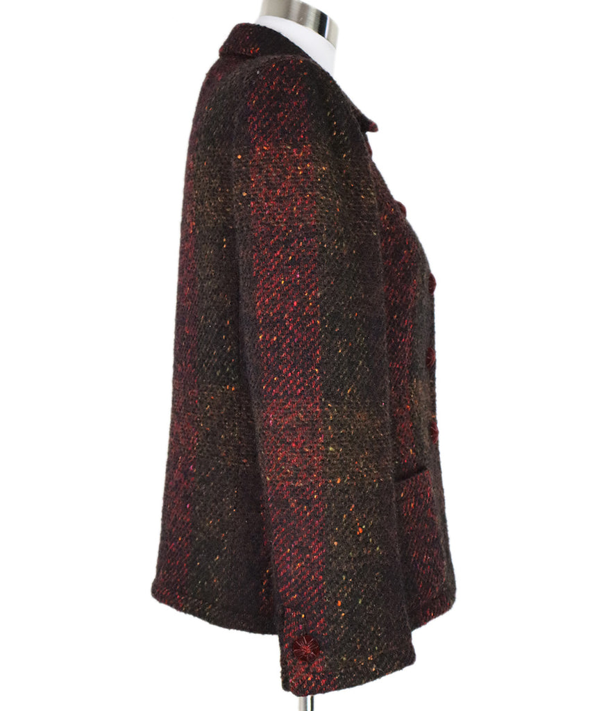 Ungaro Vintage Black Pink & Orange Tweed Blazer 1