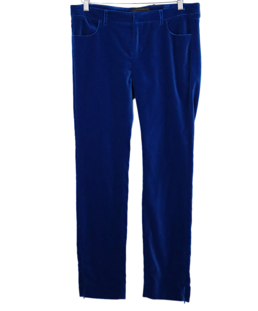 V. Beckham Blue Velvet Pants 