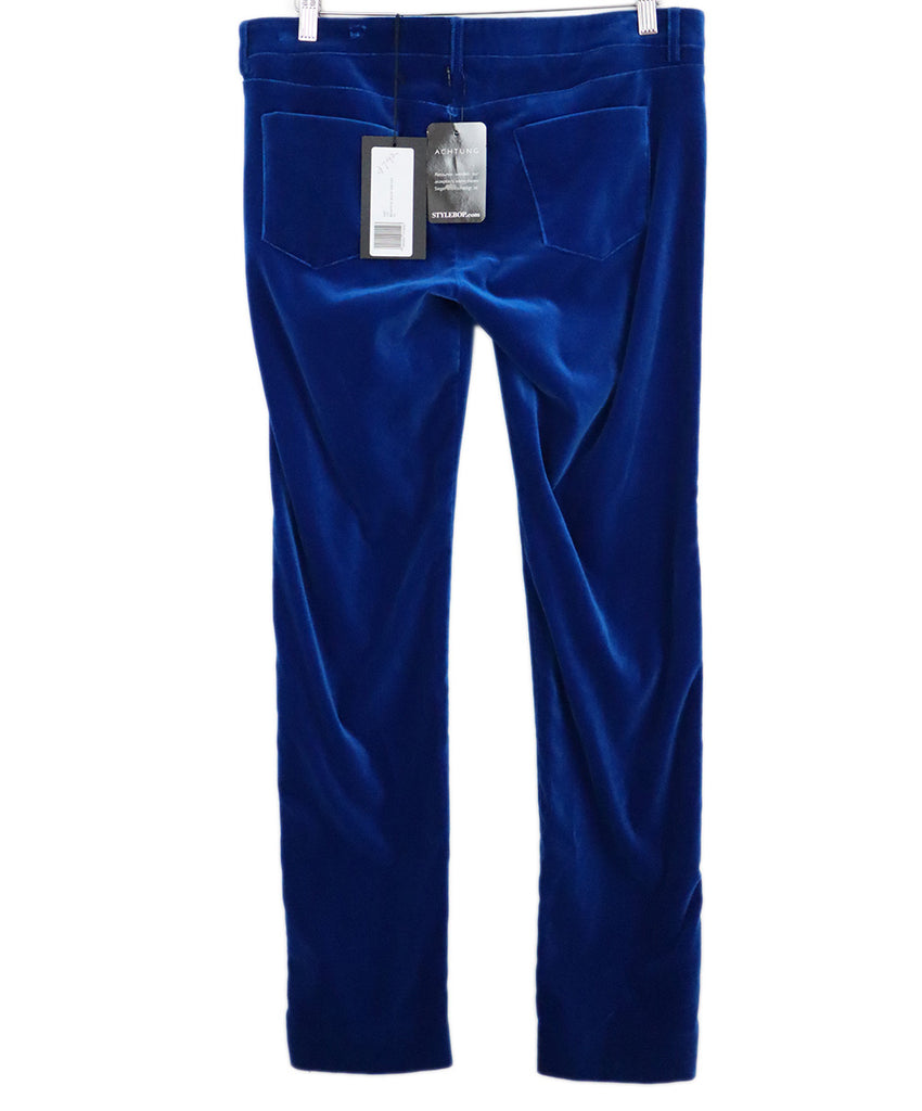 V. Beckham Blue Velvet Pants 1