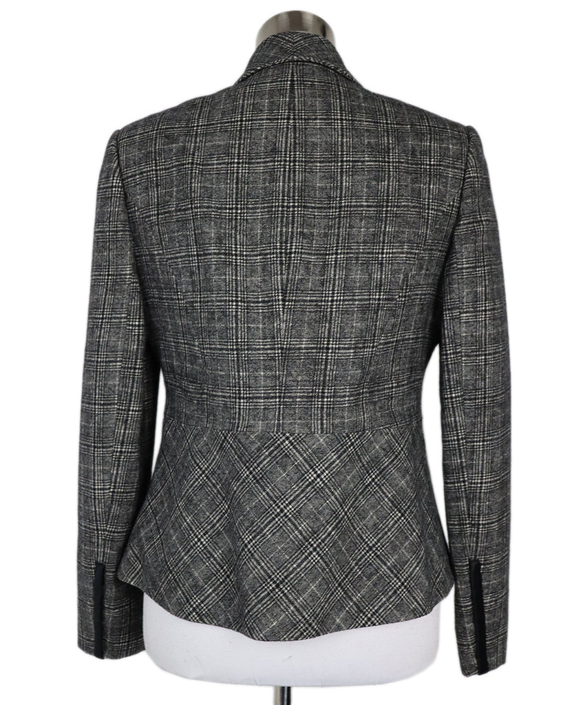Valentino B&W Plaid Wool Jacket 2
