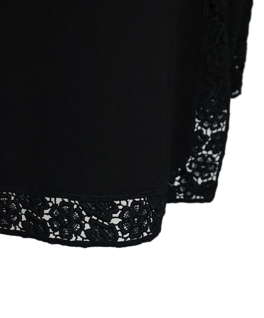 Valentino Vintage Black Wool Crochet & Rhinestone Blazer 5