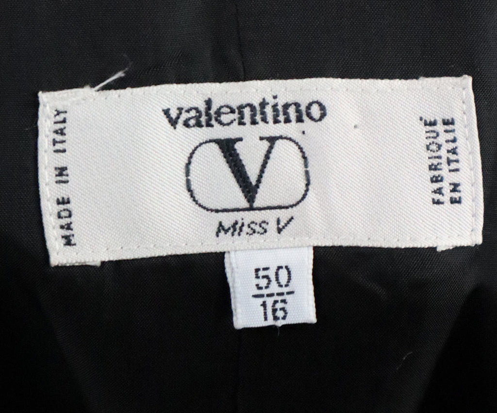 Valentino Vintage Black Wool Crochet & Rhinestone Blazer 3