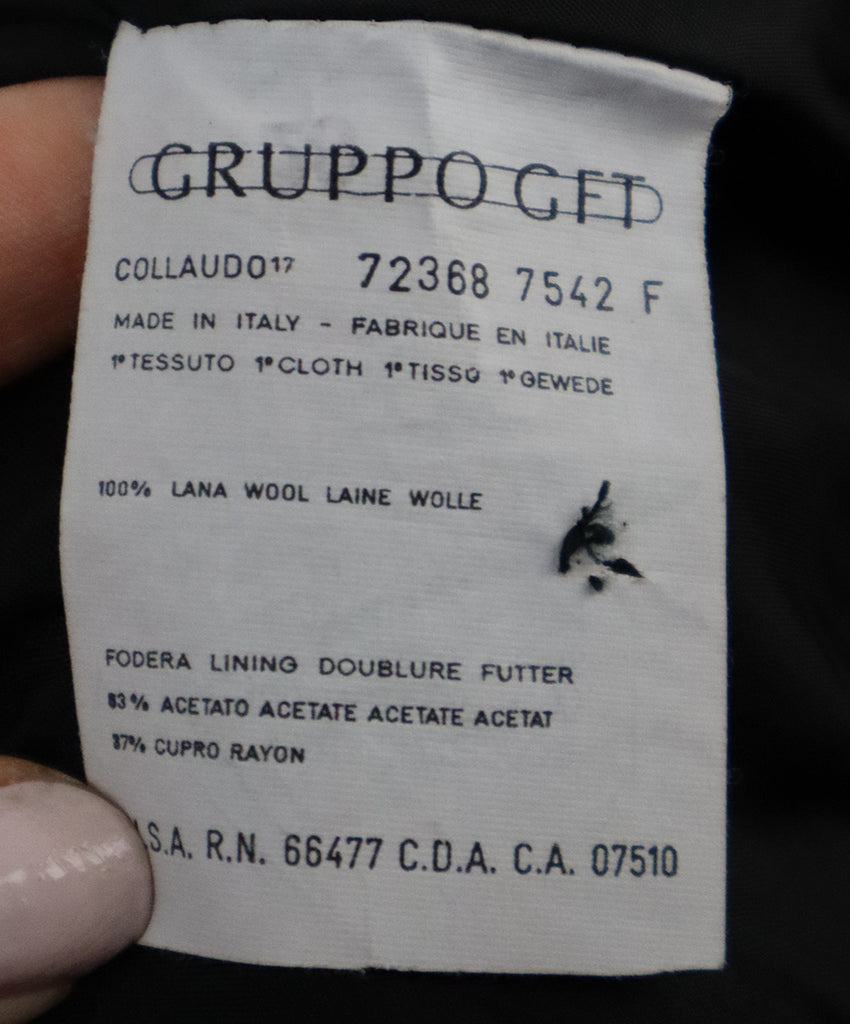 Valentino Vintage Black Wool Crochet & Rhinestone Blazer 4