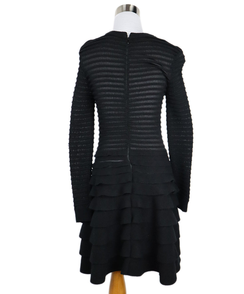 Valentino Black Wool & Cashmere Ruffle Dress 2