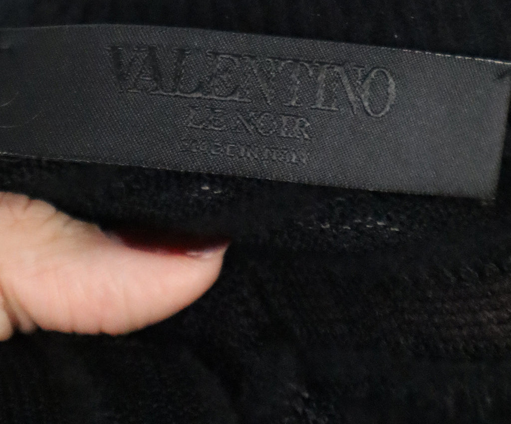 Valentino Black Wool & Cashmere Ruffle Dress 3