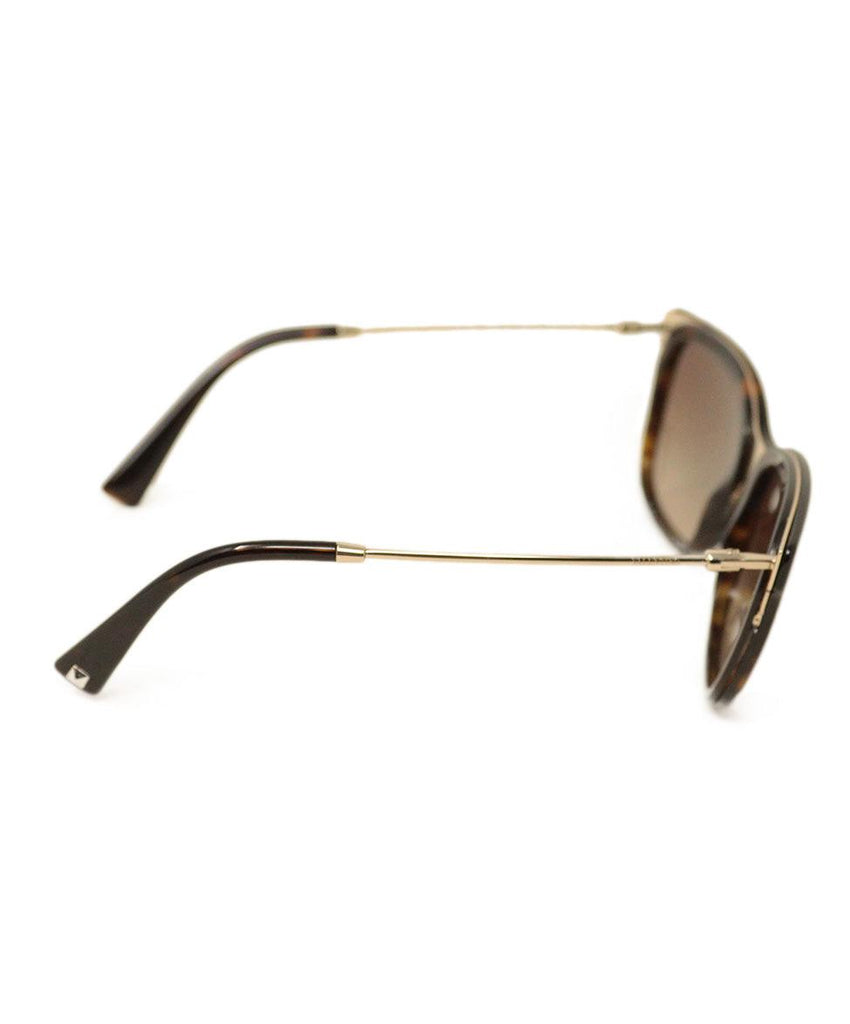 Valentino Brown Tortoise Print Sunglasses - Michael's Consignment NYC