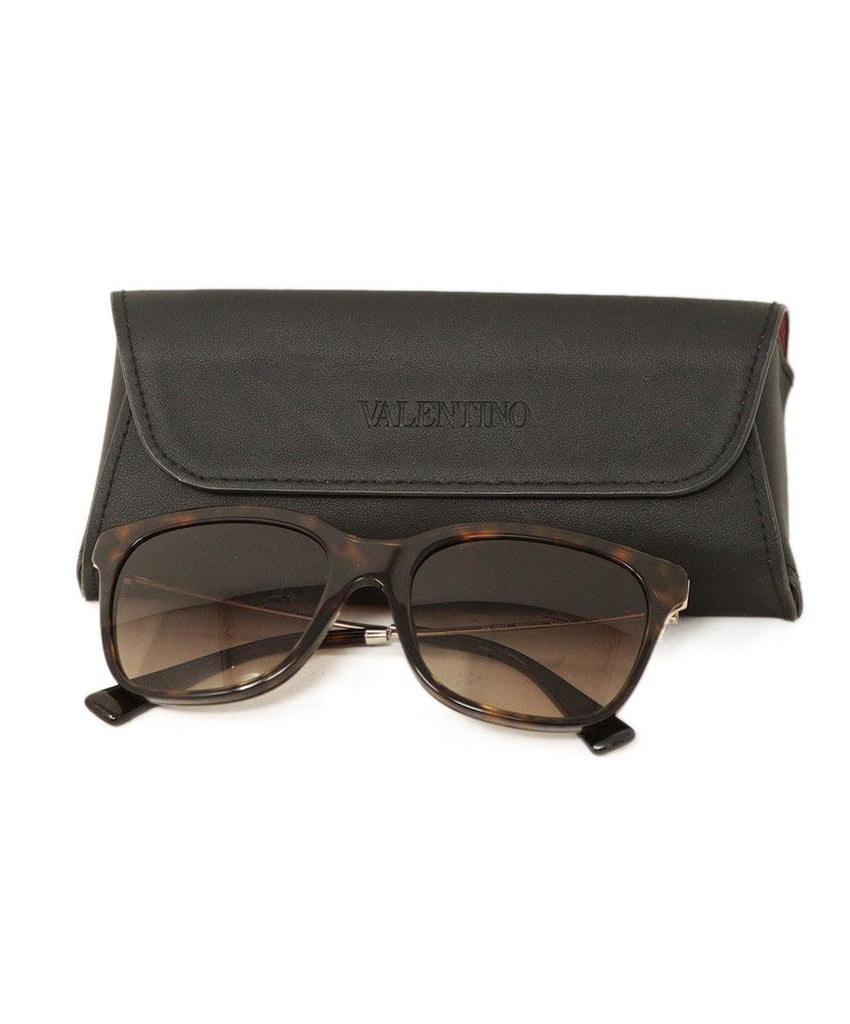 Valentino Brown Tortoise Print Sunglasses - Michael's Consignment NYC