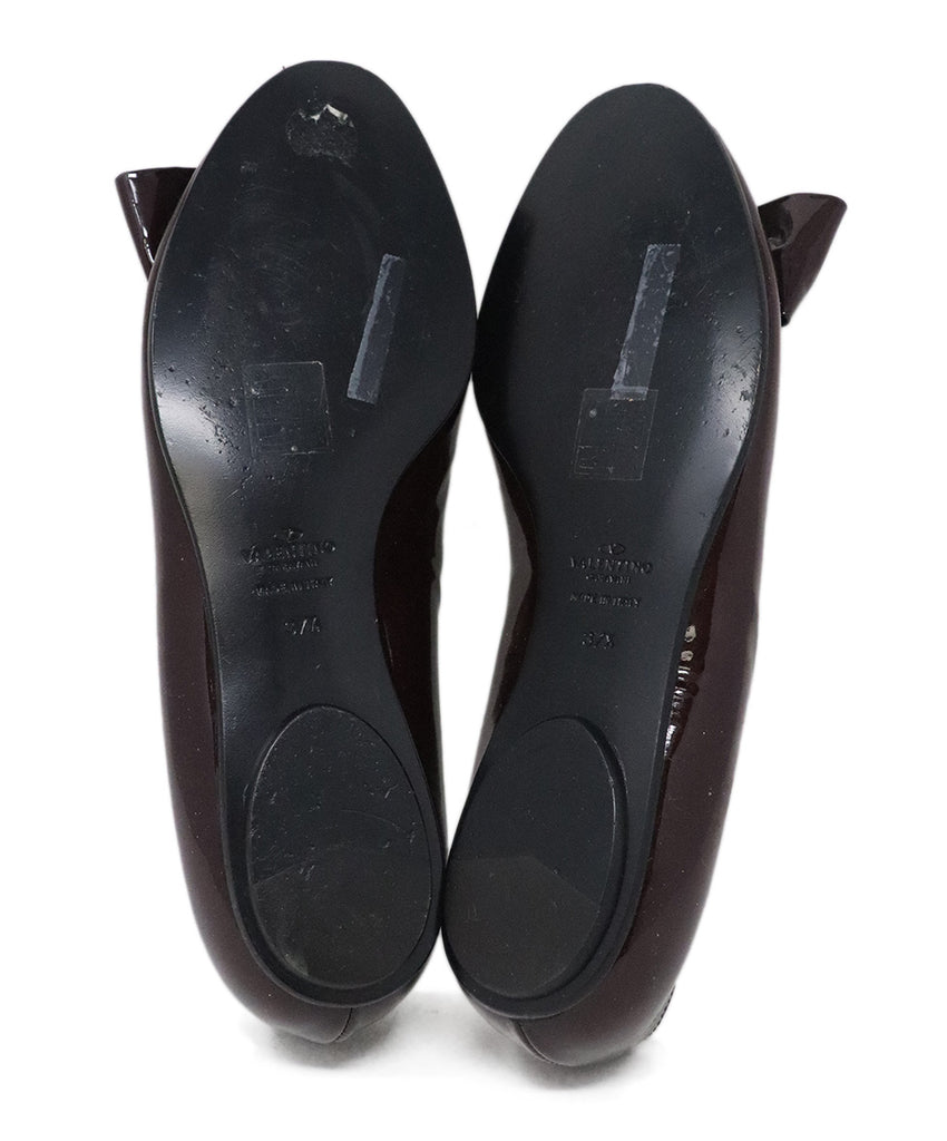 Valentino Burgundy Patent Leather Flats 4