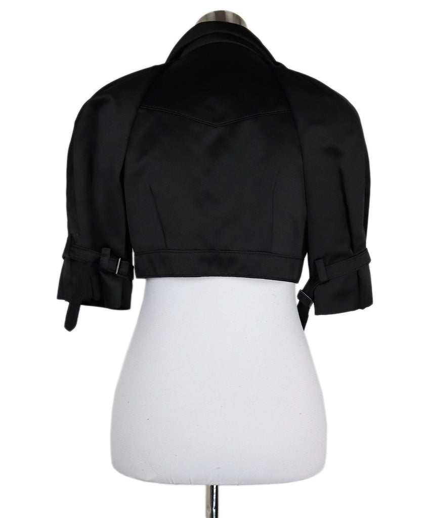 Valentino Black Satin Cropped Jacket 2