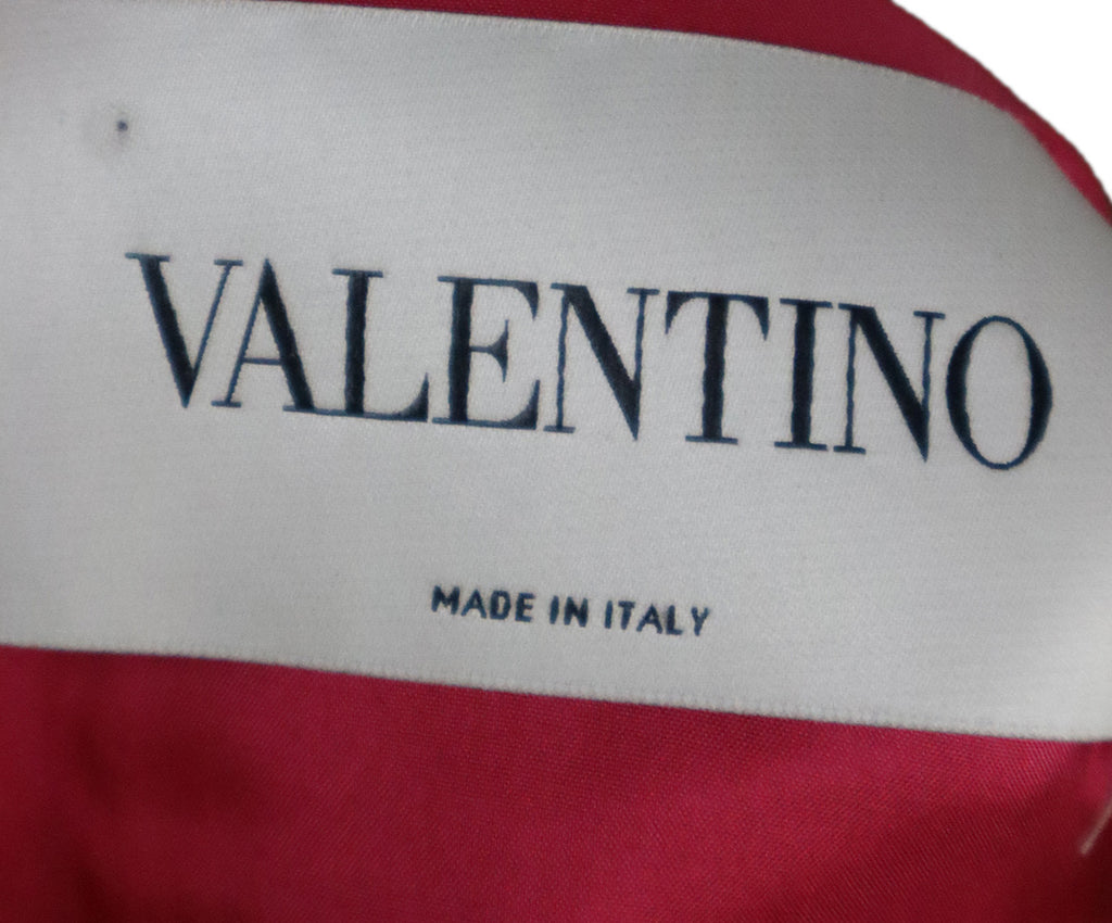 Valentino Fuchsia & Black Heart Print Wool Dress 3