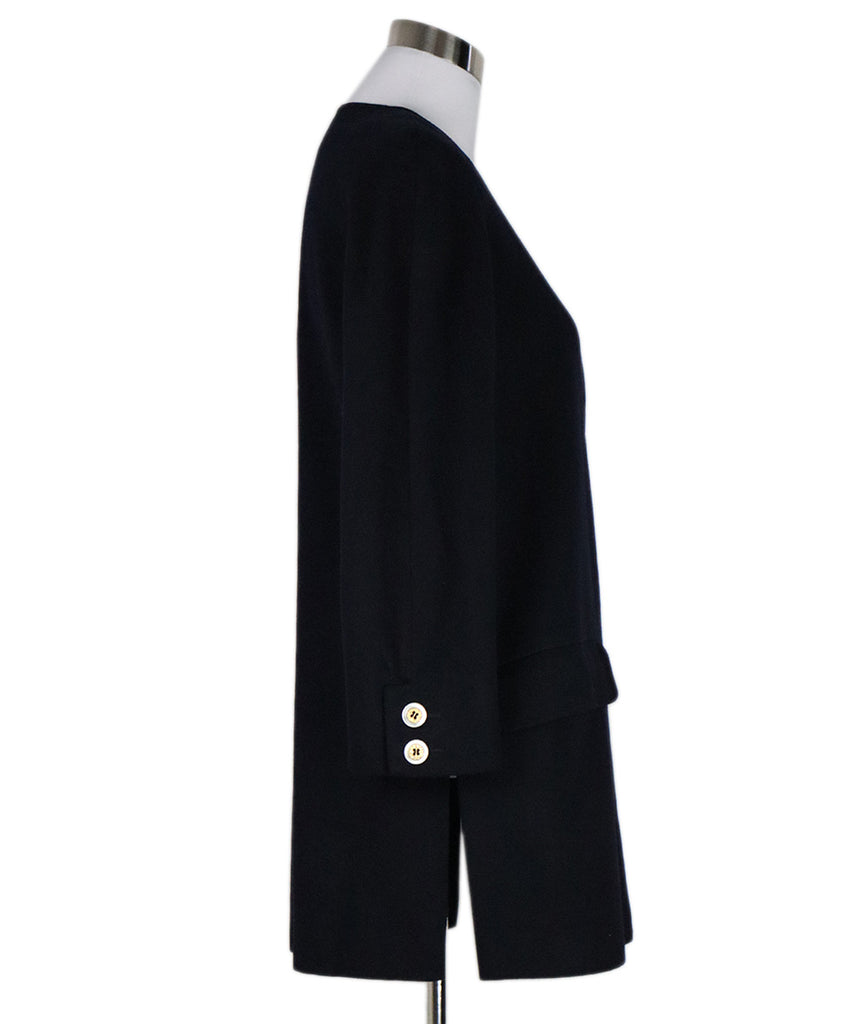 Valentino Vintage Navy Wool Coat 1