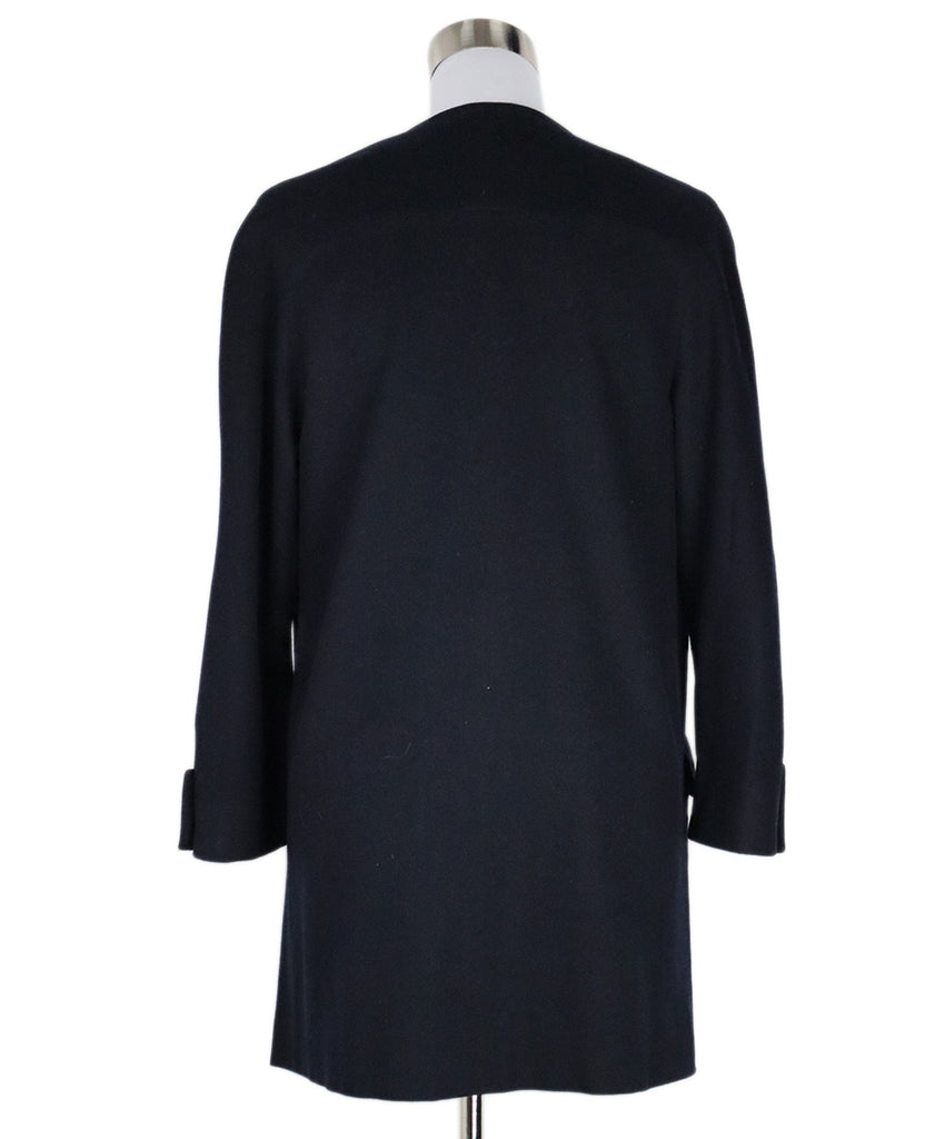 Valentino Vintage Navy Wool Coat 2
