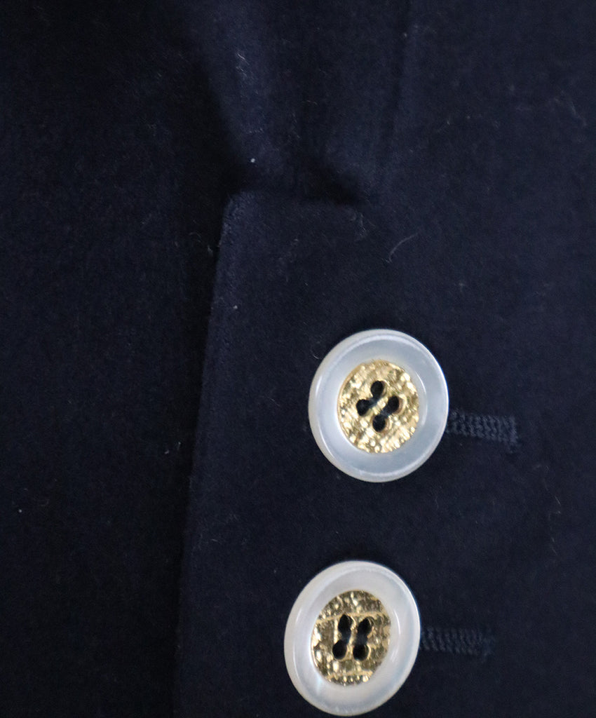 Valentino Vintage Navy Wool Coat 5