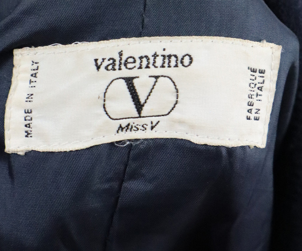 Valentino Vintage Navy Wool & Gold Button Coat 3