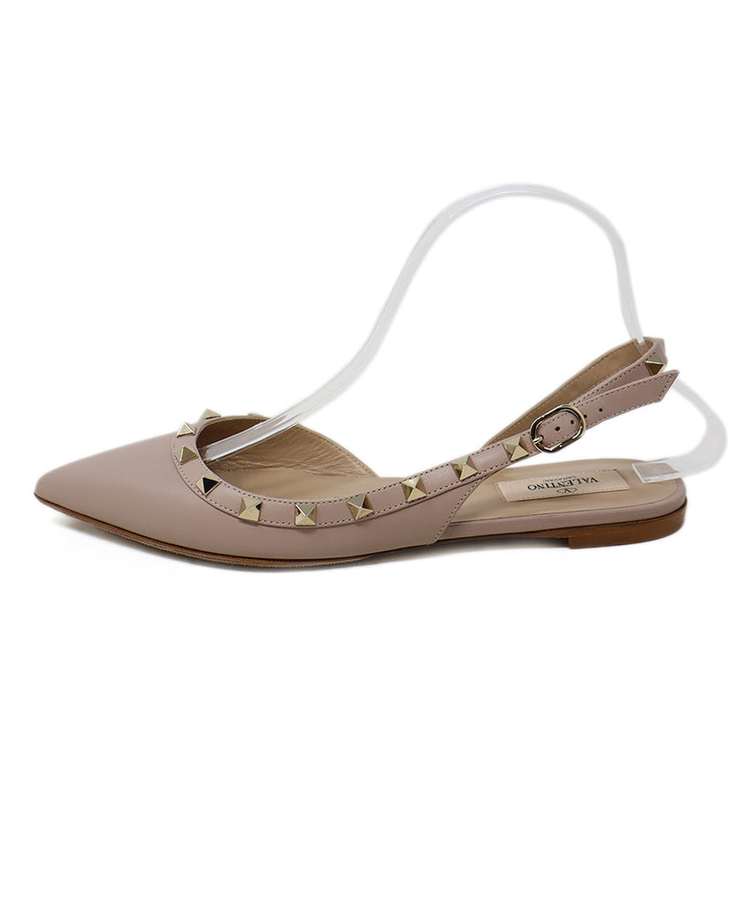 Valentino Nude Leather Studded Flats 1