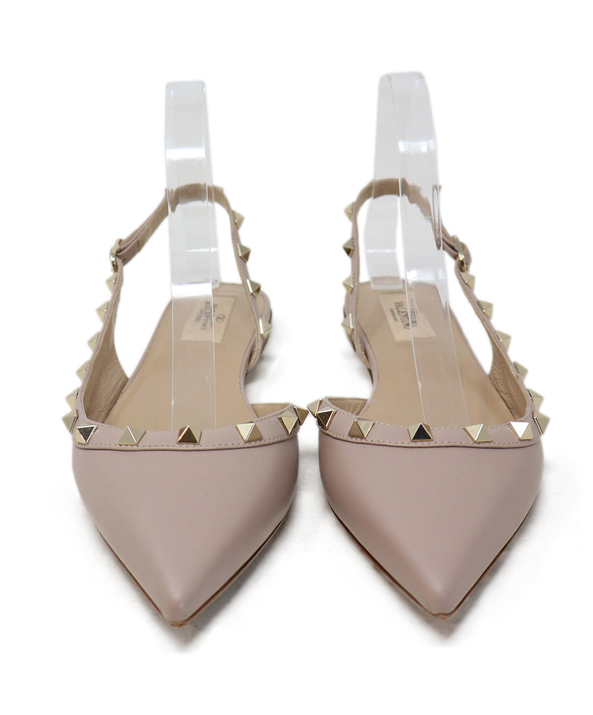 Valentino Nude Leather Studded Flats 3