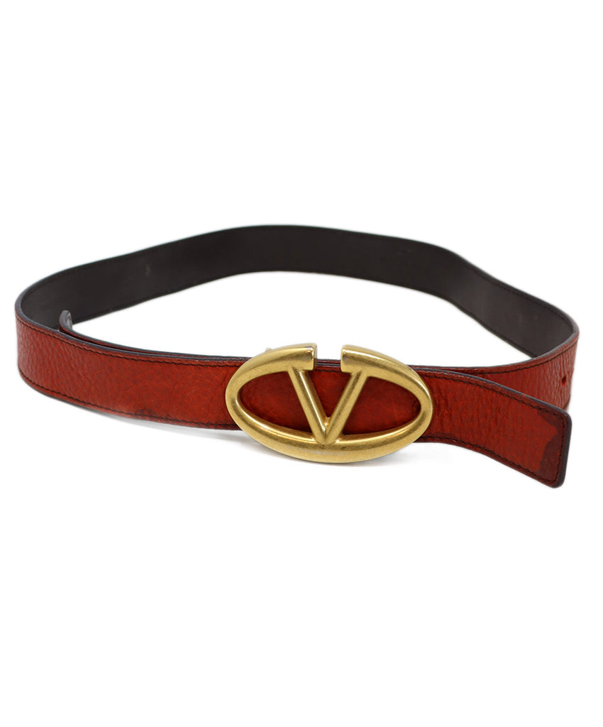 Valentino Red Leather Belt 