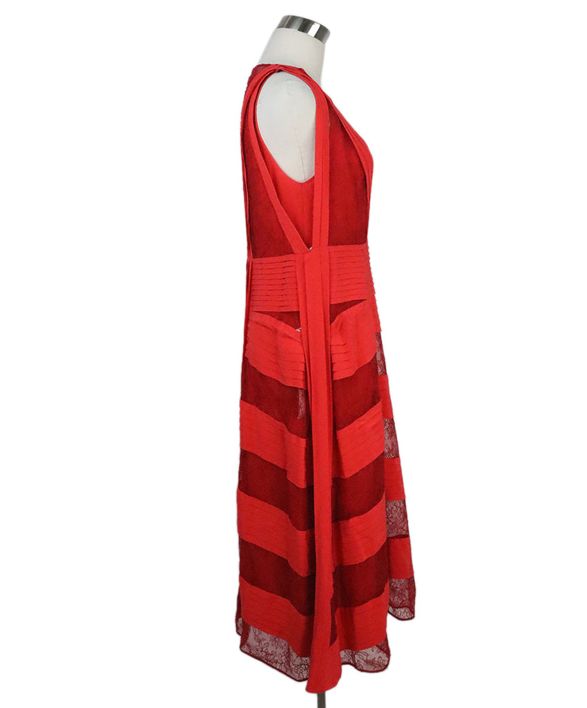 Valentino Red Silk & Lace Dress 1