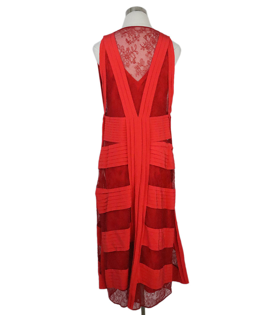 Valentino Red Silk & Lace Dress 2