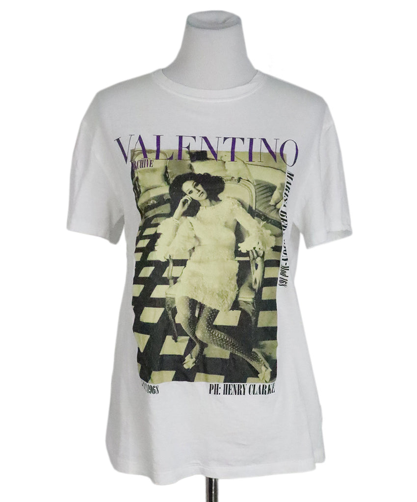 Valentino Archive White Print T-Shirt 
