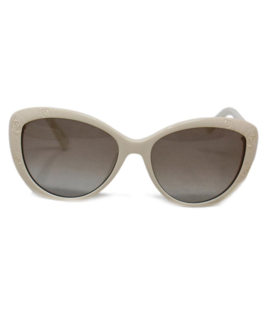 Valentino White Floral Sunglasses 
