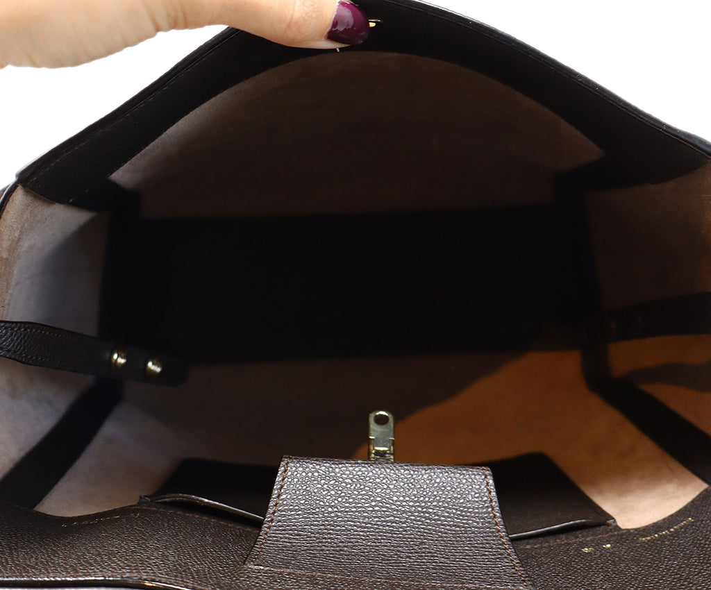 Valextra Brown Grained Leather Shoulder Bag 5