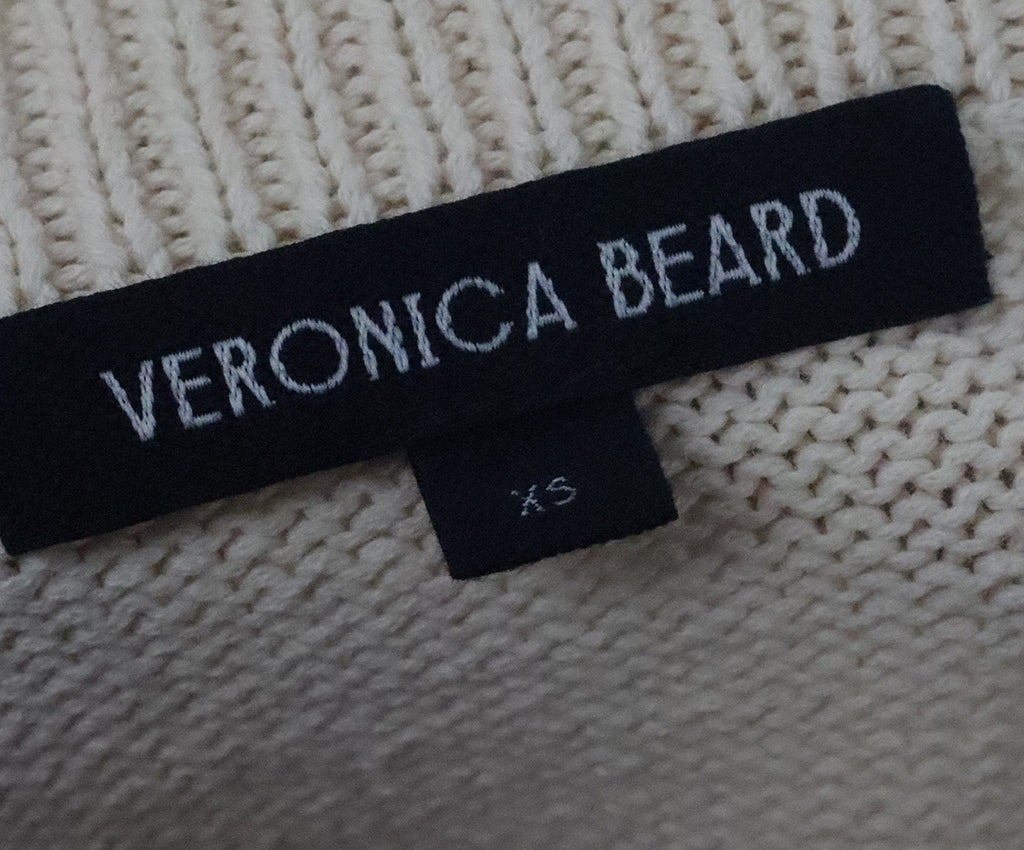 Veronica Beard Beige & Green Striped Cardigan 3