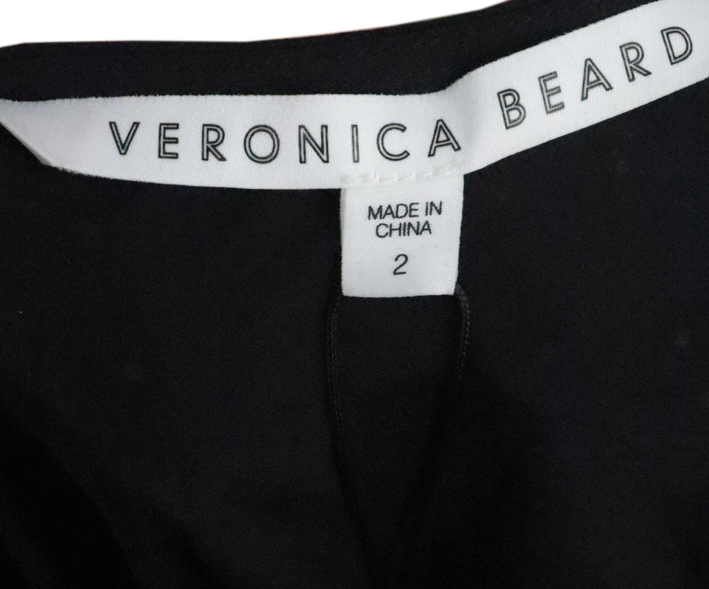 Veronica Beard Black Silk Rhinestone Beaded Dress 3