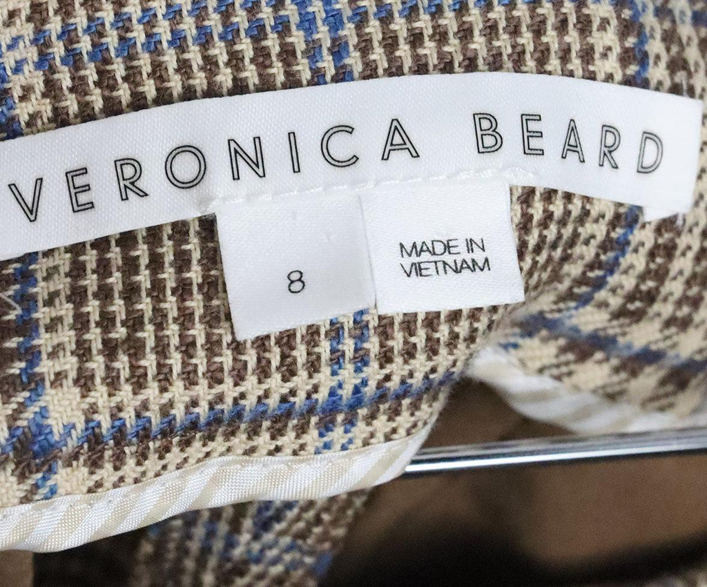 Veronica Beard Brown Plaid Wool Pants 2