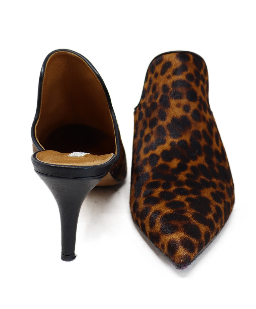 Veronica Beard Brown Black Leopard Print Fur Heels 2