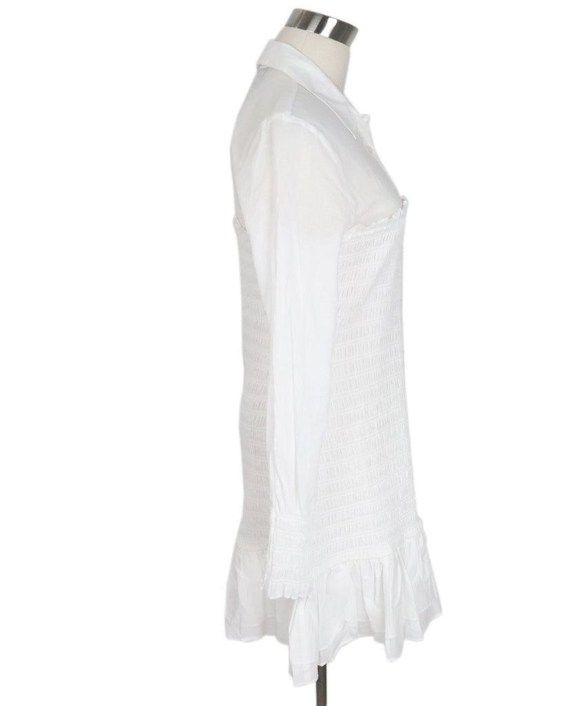 Veronica Beard White Cotton Longsleeve Dress 1