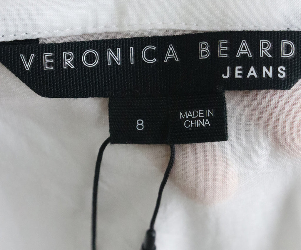 Veronica Beard White Cotton Longsleeve Dress 3