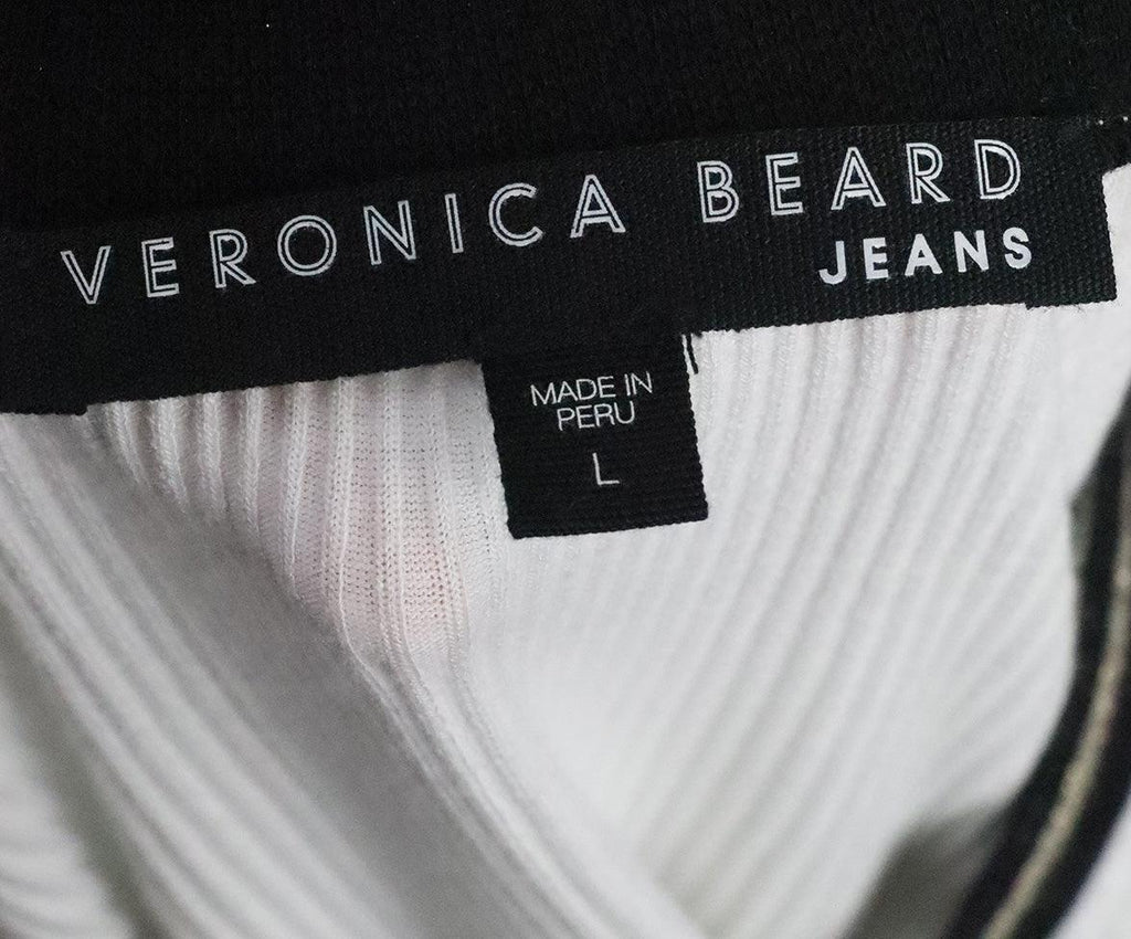 Veronica Beard White Top w/ Black & Gold Trim sz 10 - Michael's Consignment NYC