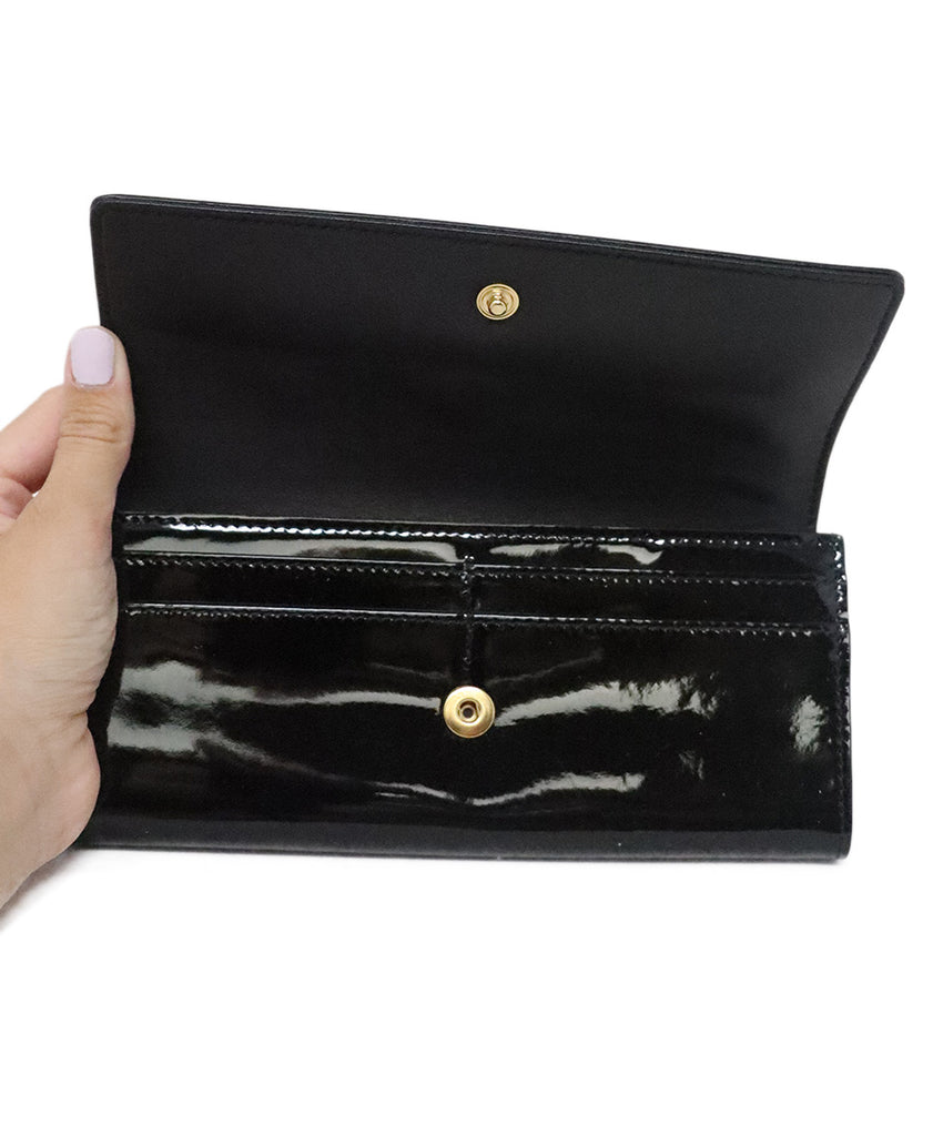 Versace Black Patent Leather Wallet 7